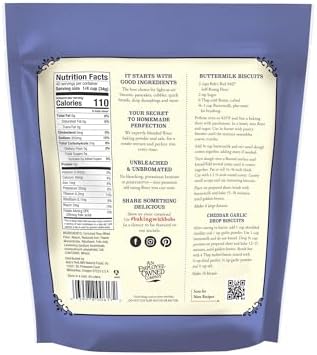 Bob’s Red Mill Self-Rising Flour - 3 lb Bag, Ideal for Biscuits, Pancakes, Quick Breads, Non-GMO, Kosher