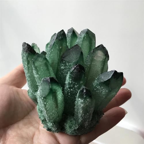 1pc Green Ghost Phantom Quartz Crystal Cluster Rock Stones and Crystals Home Decor Ornaments (Size : About 600-700g) Gemstone Stone