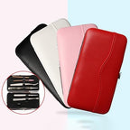 GSHLLO PU Leather Tweezer Storage Bag - Eyelash Extension Tweezer Case - Black