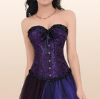 DKCHENH Renaissance Corset Top for Women,Pirate Corset Shapewear,Bustiers with Lace Up Boned Overbust,Size XS to 6XL