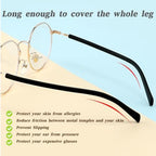 Eyeglass Replacement Temples,Anti-Slip Long Silicone Glasses End Tips Ear Sleeve for Thin Metal Glasses Legs