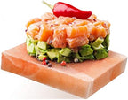 Himalayan Salt Block Cooking Plate, Square Easy Salt Slab and Grilling Stone for Grilling, Cooking, Serving and Cutting, 8"x8"x1.5"