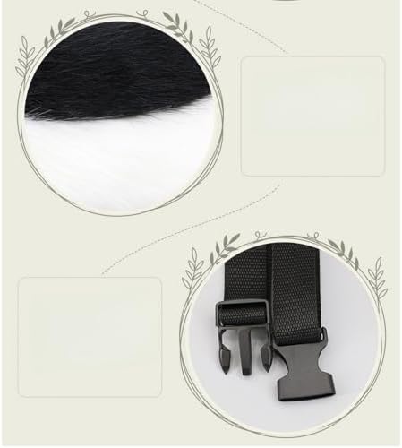 Furry Fox Tail for Cosplay Faux Fur Wolf Dog Raccoon Tail Animals Tail for Halloween Christmas Party