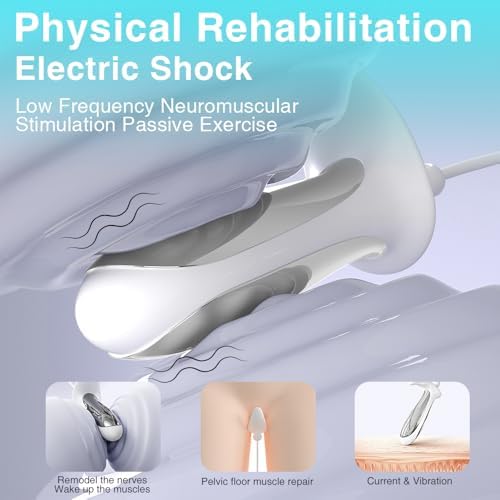 Pelvic Floor Muscle Trainer for Bladder Control with LCD Display,2-in-1 Incontinence Stimulation System & Massage Kegel Exerciser for Women,Adjustable Intensity & Ergonomic Safety Stopper