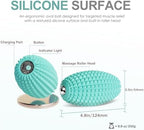 Vibrating Massage Ball for Muscle Recovery, Silicone Myofascial Massage Ball, Plantar Fasciitis Relief,Hip & Psoas Release, Deep Tissue & Trigger Point Roller for Neck, Back, Foot (Blue)