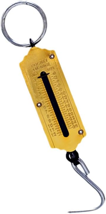 VALICLUD Spring Fish Scale, Portable Fishing Scale with Hook Large Handle Hanging Luggage Scale Handheld Aluminum Tube Weigher