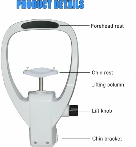 Optometry Chin Rest, Adjustable Forehead Support for Auto Refractometer, Lifting Chin Bracket, Essential Optometry Accessories