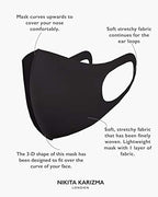 KARIZMA Styling Essentials Cloth Face Mask. 4 Buttery Soft Masks Washable Fabric. Single Color Pack - Black Face Mask Reusable. Fabric Face Mask 4 Pieces