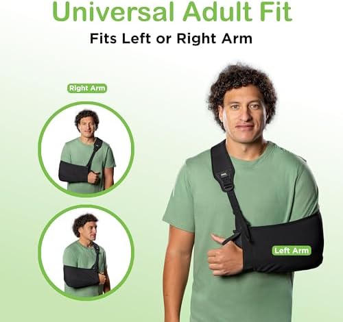 Think Ergo Arm Sling for Shoulder Injury & Rotator Cuff Support – Breathable, Adjustable Arm Sling with Front Buckle, Padded Strap & Thumb Loop, Left or Right Arm, Adult Support