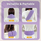 Neck Heating Pad Microwavable Weighted Microwave Heating Pad Neck Wrap for Shoulder Back Pain Relief, Machine Washable Cover, Warm Rice Bag Pack for Cramps, Hot Cold Therapy 1.5 lbs Lavender Scented