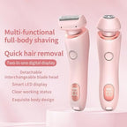 Silkglide Pro - 2024 Best Silk Glide Razor, Silk Glide Epilator Painless Hair Removal at Home, 2 in 1 Electric Shaver Razors for Women, Wet & Dry (Pink)