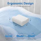 AM AEROMAX Travel Contour Memory Foam Pillow, Cervical Pillow for Neck Pain Relief, Neck Orthopedic Sleeping Pillows for Side, Back and Stomach Sleepers.
