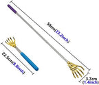 SinLoon Back Scratcher Hand Massager backslap(2- Pack) Portable Extendable Telescopic Metal Back Scratchers with Rubber Handles (Skull Hands)
