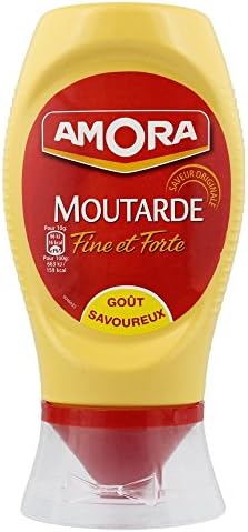 French Strong Amora Dijon Mustard Moutarde de Dijon Fine et Forte Flacon Souple 265 gr