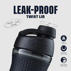 BlenderBottle SportMixer Shaker Bottle Perfect for Protein Shakes and Pre Workout, 28-Ounce, Black