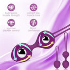 3 Kegel Balls for Women Tightening Exercise Set, Different Kegel Weights for Pelvic Floor Muscle, Pelvic Floor Trainer System for Beginners & Advance (Purple)