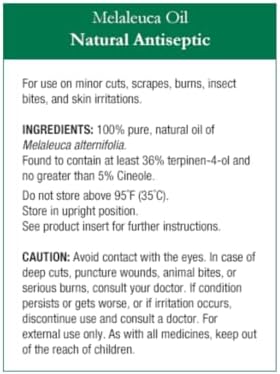 Melaleuca Tea Tree Essential Oil T36-C5 Grade, 100% Pure & Undiluted, Steam Distilled, 1 fl oz (30 mL)