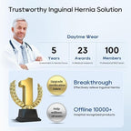 Hernia Belts for Men Inguinal, Hernia Support for Women and Men, Hernia Truss for Left or Right Side, Groin Belt, Adjustable Waist Strap with Removable Compression Pads