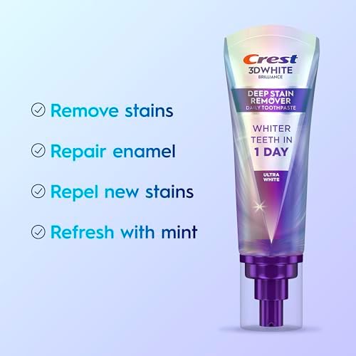 Crest 3DWhite Brilliance Deep Stain Remover Ultra White Toothpaste - 3.1oz
