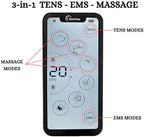 TENS Unit Muscle Stimulator – 24 Massage Modes, Touchscreen EMS Device, Dual Channel, Rechargeable, Deep Tissue Pain Relief for Back, Shoulder, Sciatica, Tendonitis, Plantar Fasciitis,8 Electrodes