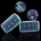 Zerone Battery Case 2 Pack, Clear Plastic Storage Holder for Rechargeable Batteries, Durable Organizer for Travel Camping Home Use