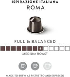 Nespresso Capsules Original Line, Roma Intenso, Medium Roast Coffee, 50 Count Coffee Pods