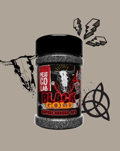 Angus & Oink | Black Gold Supercharged SPG BBQ Rub | Insane Beef Flavour & Umami Boost | Gluten-Free | Perfect for Grilling & Smoking | 250g