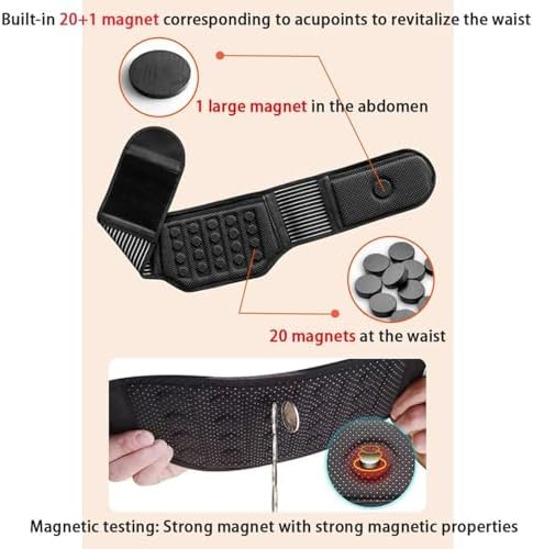 Self-Heating Magnets Therapy Back Brace 4 Steel Plate Support Compression Lumbar Support Belt For Men Women Abdominal Waist Trainer Posture Corrector(Large)