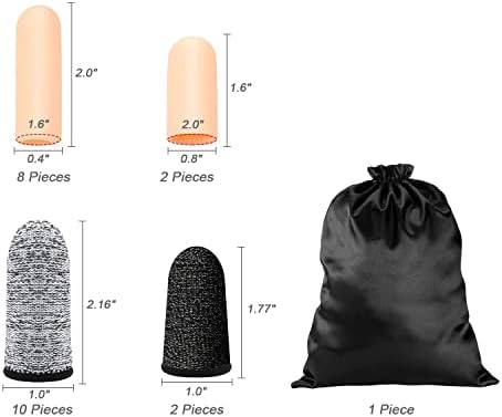 GELMAY 22PCS Gel Finger Cots, Sleeves Guards Cut Resistant Gloves Protectors Cutting Covers Protection Mobile Phone Gaming Fingertips Touch Tips Caps