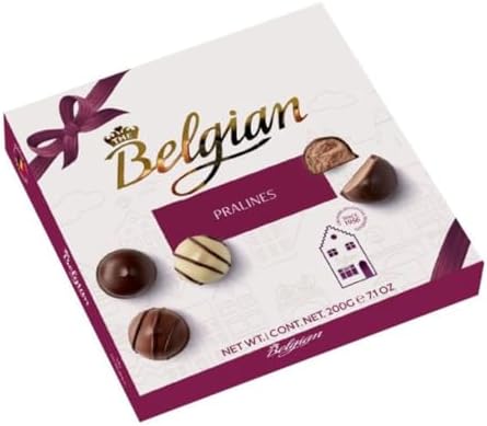 Belgian Chocolate Pralines – Assorted Gourmet Chocolate Gift Box, 200g (7.1 oz), Perfect for Gifting & Special Occasions