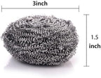 KTOJOY 6 Pack Stainless Steel Wool Scrubber, Scrubbing Scouring Pad, Steel Wool Scrubber for Kitchens, Bathroom and More
