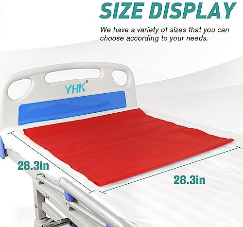 YHK Tubular Slide Sheet for Patient Transfer, Washable Reusable Flat Slide Sheet, Safetysure Transfer Slide for Moving Bedridden Patients, Slides for Cars, Hospital Bed, Home Care (28.3" x 28.3")