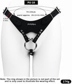 Male Chastity Belt Chastity Device for Men, Adjustable PU Leather Cock Cage Harness, BDSM Bondage Gear Compatible with Penis Rings, Strap-On & Other Chastity Accessories for Sissy & Pegging Play