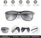 Polarized Bifocal Reading Sunglasses for Men Women Blue Light Blocking Glasses Black Lens UV Protection Outdoor Sun Readers Lightweight Driving Eyeglasses Tinted Shades Anti Glare Eyewear 3.0