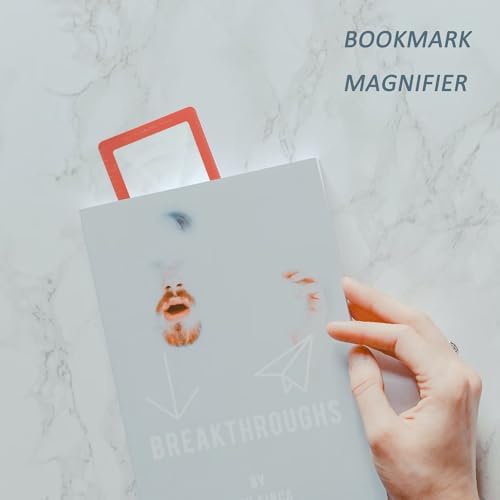 MAGDEPO 3X Bookmark Magnifying Card Pocket Size Plastic Fresnel Lens (6 Pack) for Reading Menus, The Bible, Labels, and Small Texts Easy to Carry by Badge Holder