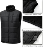 Vcansion Men's Outdoor Quilted Puffer Vest Stand Collar Lightweight Down Sleeveless Jacket Padded Vest