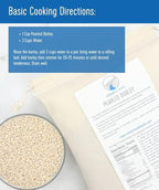 CLEAR CREEK Certified Glyphosate Residue Free Pearl Barley | 4 LBS Drawstring Bag | Non-GMO | Kosher | Vegan | Non-Irradiated