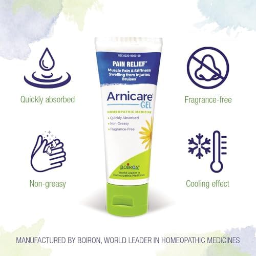 Boiron Arnicare 4.2oz Gel (Pack of 2) - Soothing Relief - Muscle & Joint Pain, Bruises, Swelling - Fragrance-Free
