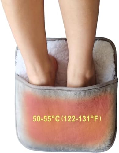 Foot Heating pad, Foot Warmer, Portable Washable, USB Powered, Suitable for Home, Office, Birthday, Christmas, Valentine's Day Gifts (Grey)