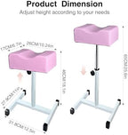 Pedicure Foot Rest,Height Adjustable Pedicure Chair,Non-Slip Pedicure Stool for Massage Office or Home,Pink