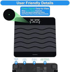 Homebuds 660lb Scale for Body Weight, Precision 0.1lb by Our Professional Scale Factory Since 2001, Smart Digital Weight Scale BMI Via APP, 8mm Non Slip Tempered Glass 12.4 * 12.4in, LED, Black