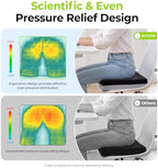 AUVON Ventilation Seat Cushion with Innovation Heat Dissipation Design, Anti-bedsore Wheelchair Cushion with Supportive Memory Foam, Waterproof & Anti-slip Cover, Improve Lower Back & Tailbone Comfort