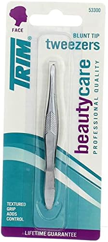 Trim Square Tip Tweezers, Pack of 2 , Precision Tips for Hair & Splinter Removal