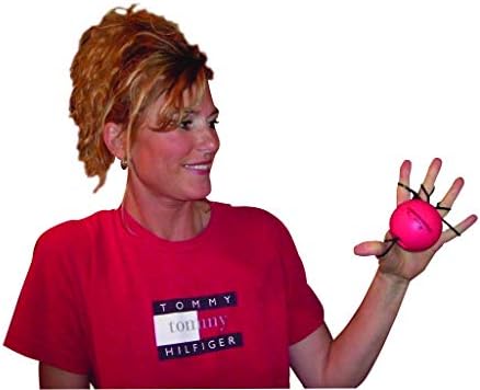 Handmaster Plus Physical Therapy Hand Exerciser - Forearm Exerciser with Stress Relief Ball - Hand Therapy Balls for Exercise, Training - Finger Exerciser & Strengthener - Medium Tension, Red