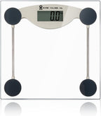 Digital Body Weight Scale with LCD, Square Electronic Bathroom Weighing Scale 290X280Mm High Strength Toughened Glass for Home Use Accurate Measurement