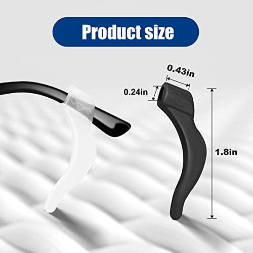 SMARTTOP Eyeglass Ear Grip-20 Pairs eye glasses ear grippers Anti-slip holders for ears,Silicone Ear Hook,glasses ear grip Retainer for Sports Glass Sunglasses Reading