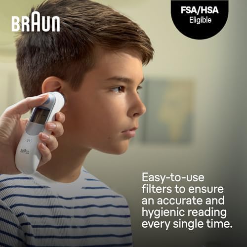 Braun ThermoScan Lens Filters for Ear Thermometer, Baby Thermometer Ear Covers, Disposable Probe Covers, Clear, 40 Count