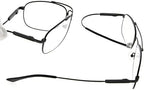 Eyekepper Mens Womens Memory Titanium Reading Glasses Bendable Bridge And Temple Readers (Black,+1.50)