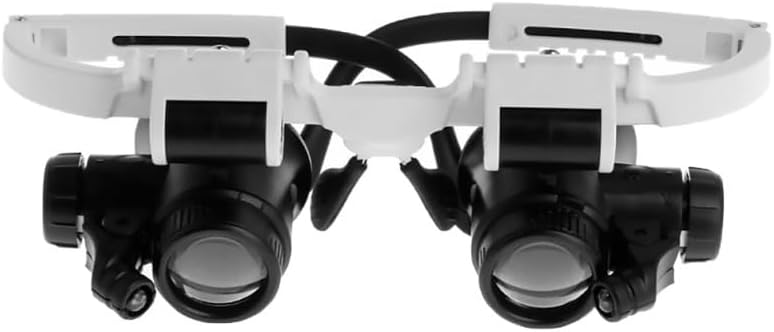 FRCOLOR 8X 15X 23X Binocular Head-Mounted Magnifier with Acrylic Lens Lightweight Hands-Free Magnifying Glass for Reading Jewelry Watch Repair