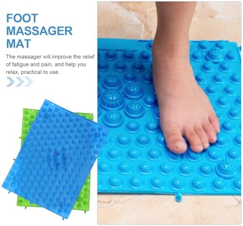 Toe Pressure Plate and Foot Massage Mat 2pcs, Acupressure Reflexology Pads with Thick Extra-Large Design for Foot Sole Stimulation and Relief, Suitable for Adults and Office
